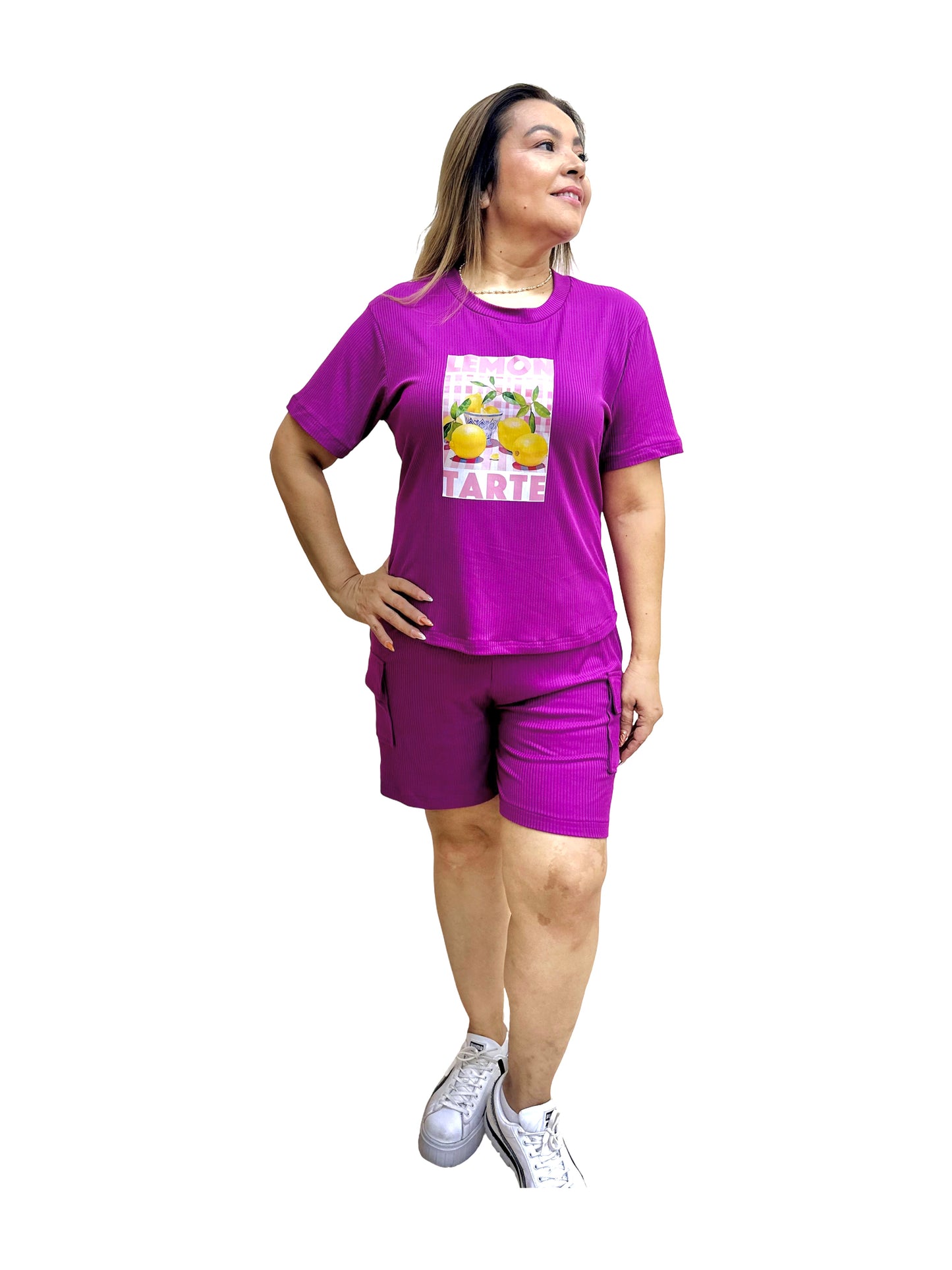 Conjunto Tropical Bugambilia - Blusa y Shorts